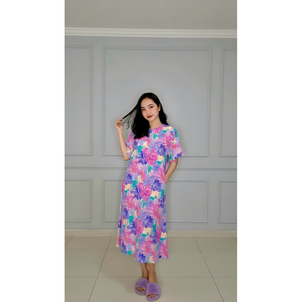 Jual Daster Rayon Motif Bunga,Adem Nyaman Dipakai Busui Friendly ...