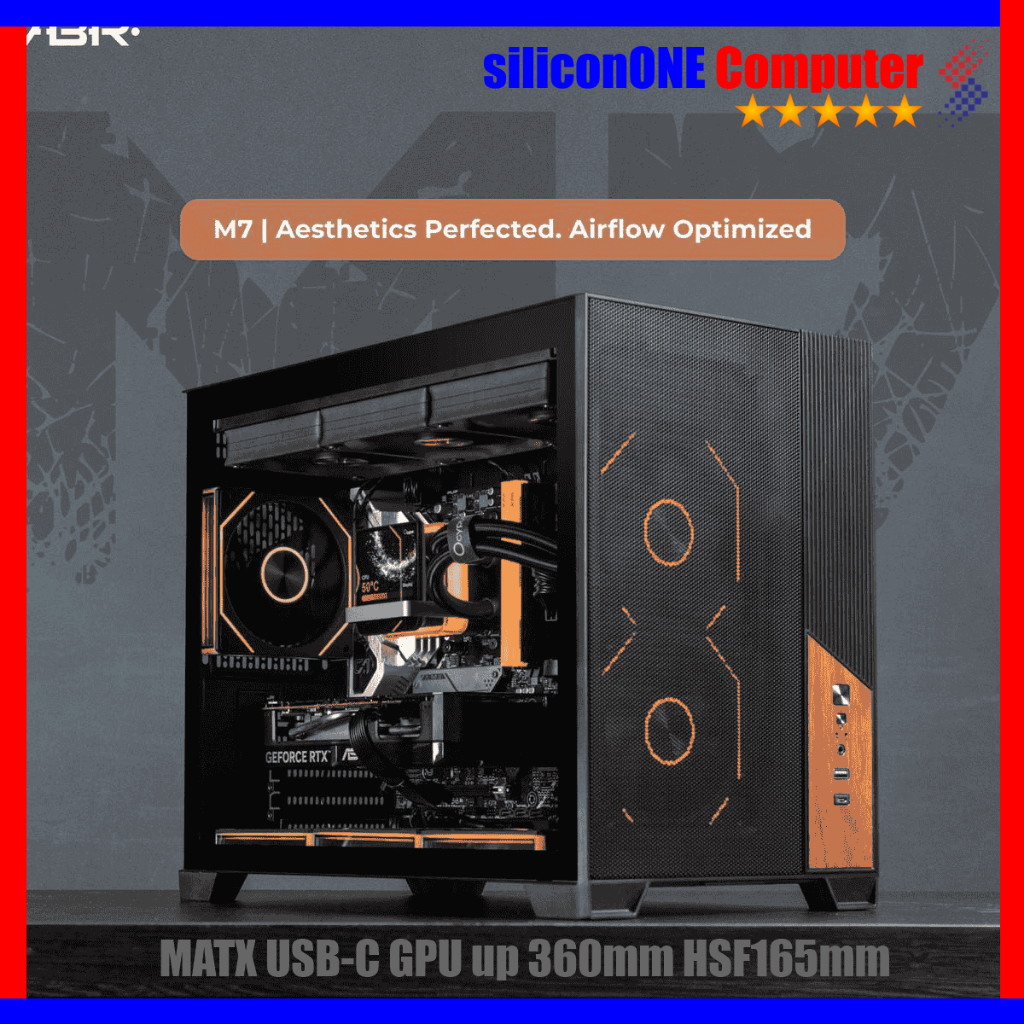 Jual VBR M-7 Micro ATX 0FAN M7 USB-C GPU up 360mm HSF up 165mm AIO ...
