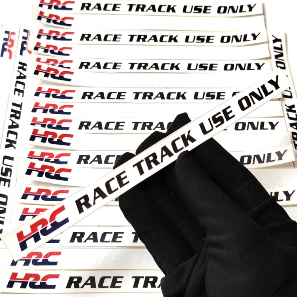Jual STIKER Honda Racing HRC Race Track Use Only STICKER HRC Race Track ...