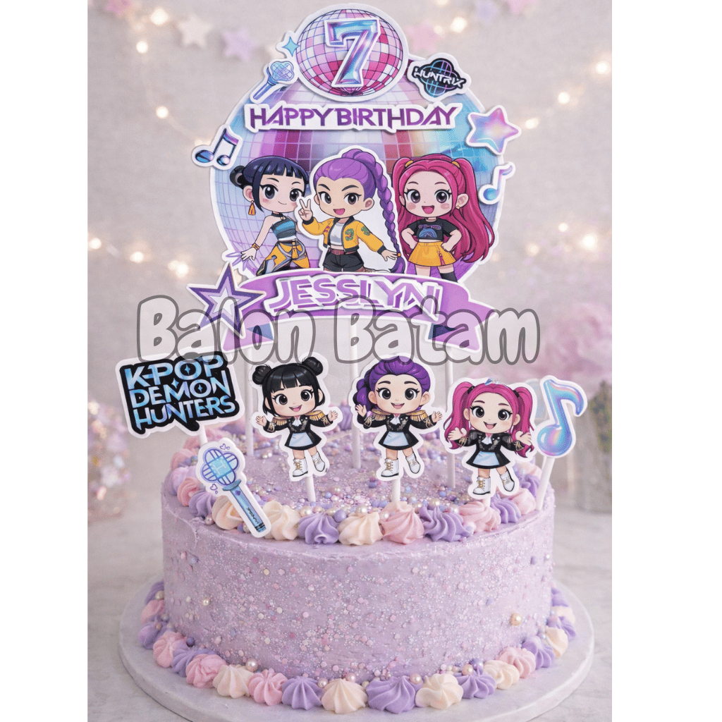 Jual CUSTOM Nama Topper Cake 3D Demon Hunter Chibi Rumi Huntrix Zoey ...