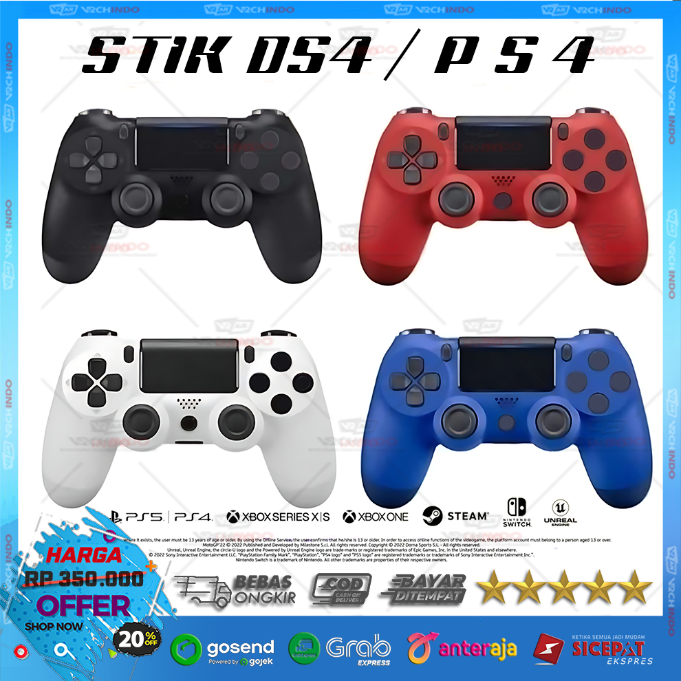 Jual Gamepad Wireless PS4 DS4 Original Series | Untuk PS4 & PC Windows ...