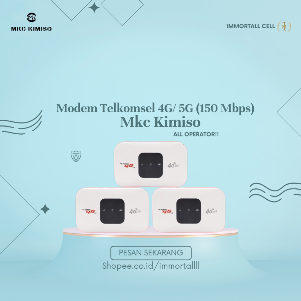 Modem Mifi Display 4G LTE 150Mbps Unlock All Operator Modem ALL Operator MKC KIMISO, IMMORTALL CELL