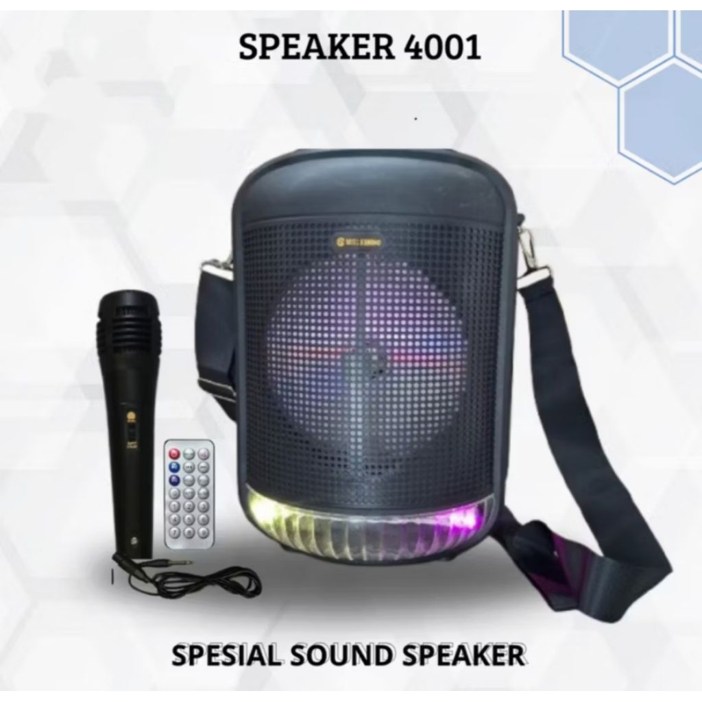 Jual Speaker Bluetooth Portable 4001 KIMISO / POLYTRON 8,8 inci Free ...
