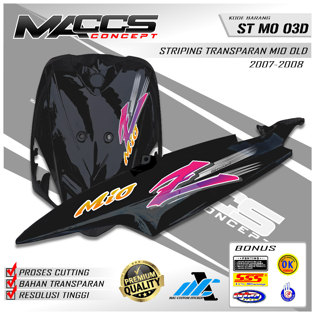 Jual STIKER STRIPING TRANSPARAN MAXDECAL MIO SPORTY - NEW DESIGN ...