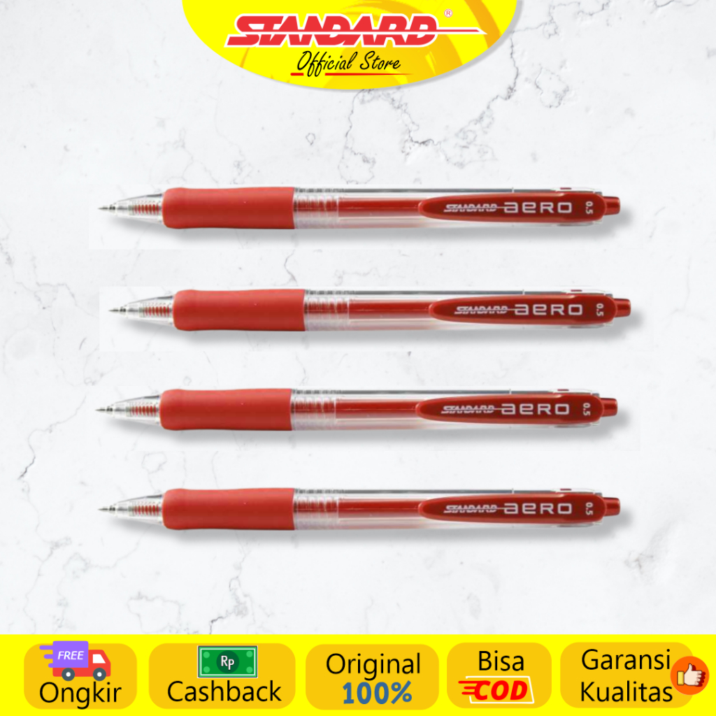 Standard - Pulpen Aero 0.5 Gel ( Alat Tulis / Pen / Ballpoint / Pena ) (3)