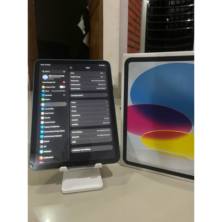 iPad gen 10, 64GB, WiFi ONLY