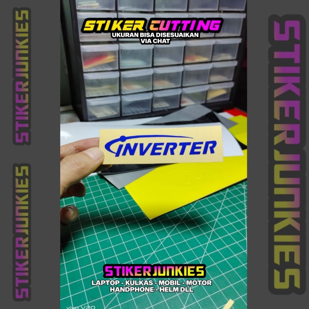 Jual STIKER LOGO INVERTER STICKER CUTTING | Shopee Indonesia