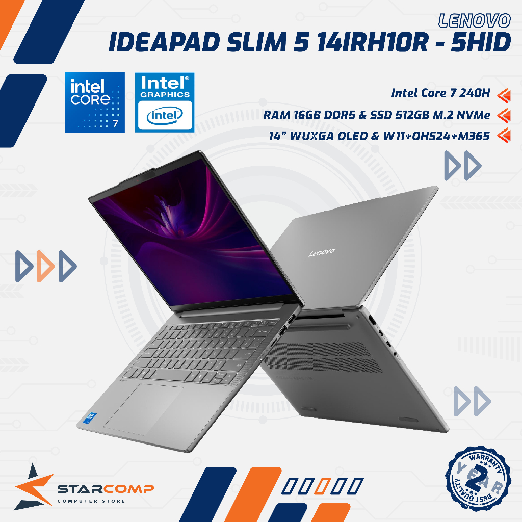 Jual Lenovo IdeaPad Slim 5 14IRH10R 5HID Intel Core 7 240H 16GB 512GB ...