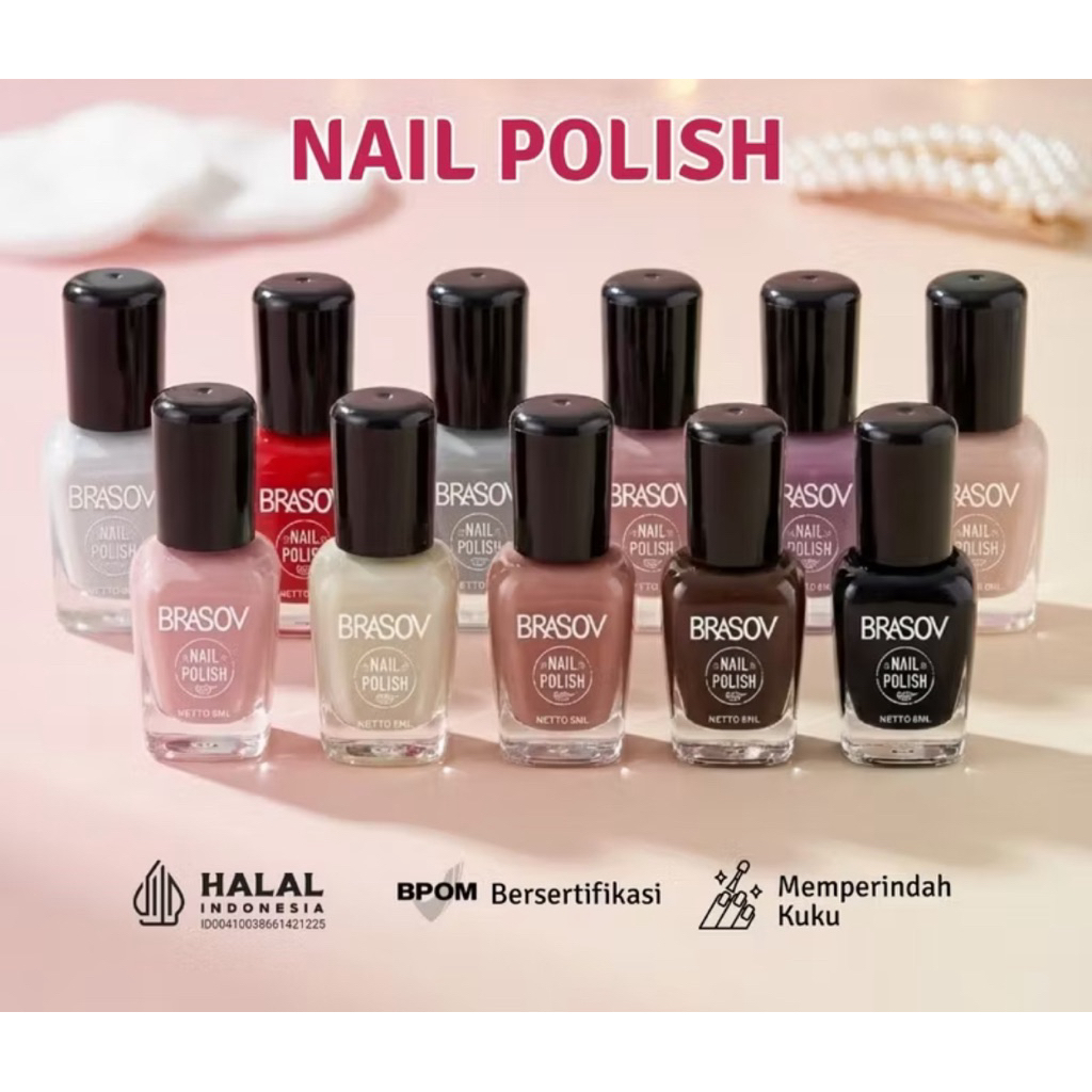 Jual BRASOV Kutek Cat Kuku 8 ML BPOM nail Polish kutex kuteks XX-CT ...