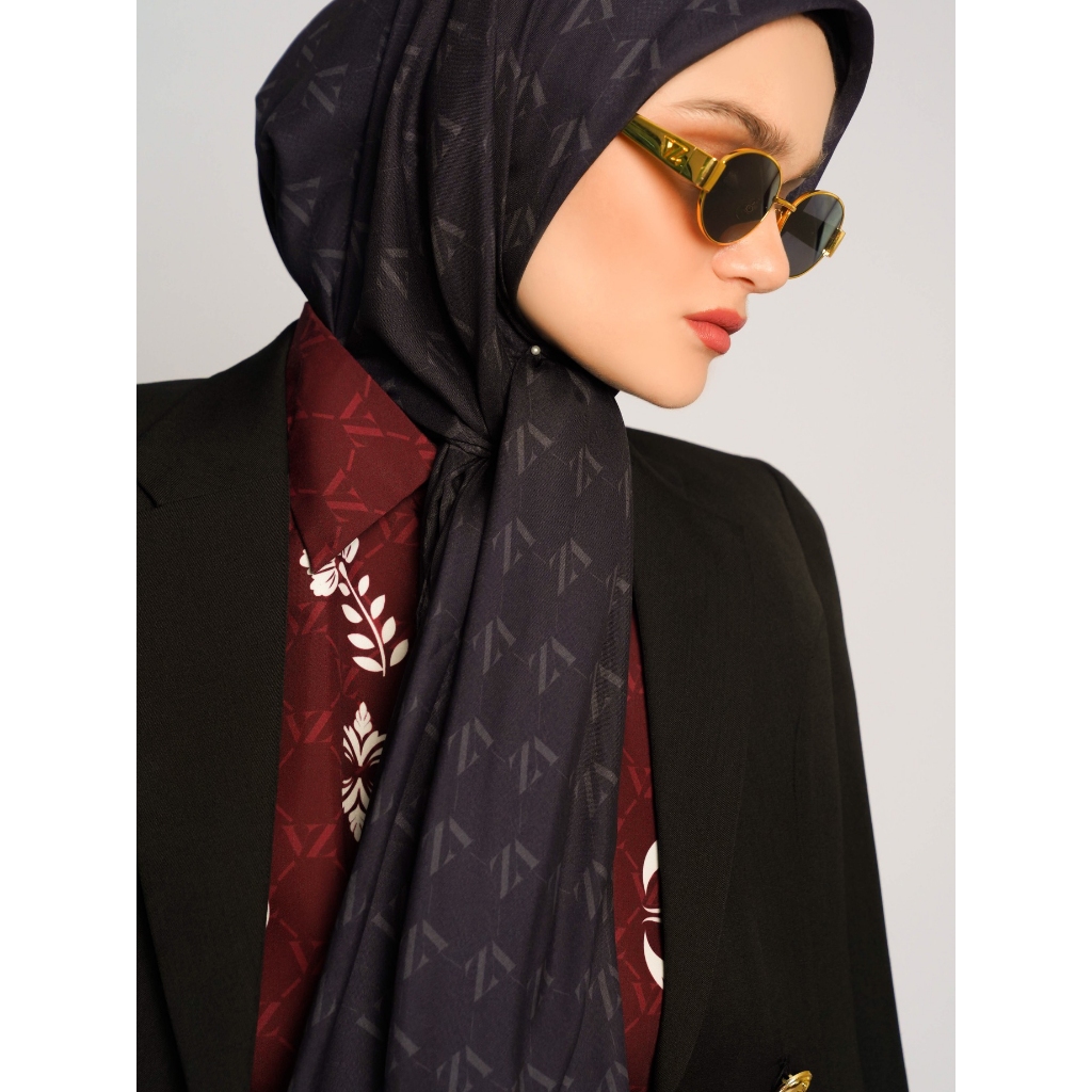 Vivizubedi Monogram Voal Scarf 120x120 Cm