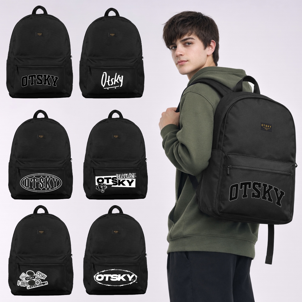 Jual Otsky Tas Ransel Backpack Font Basic Sablon Premium Pria & Wanita ...