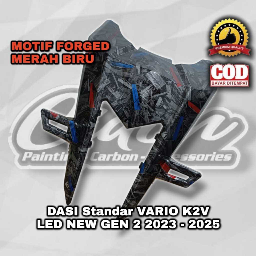 Jual dasi panel kecil dudukan plat vario 125 led new gen 2 K2V carbon ...