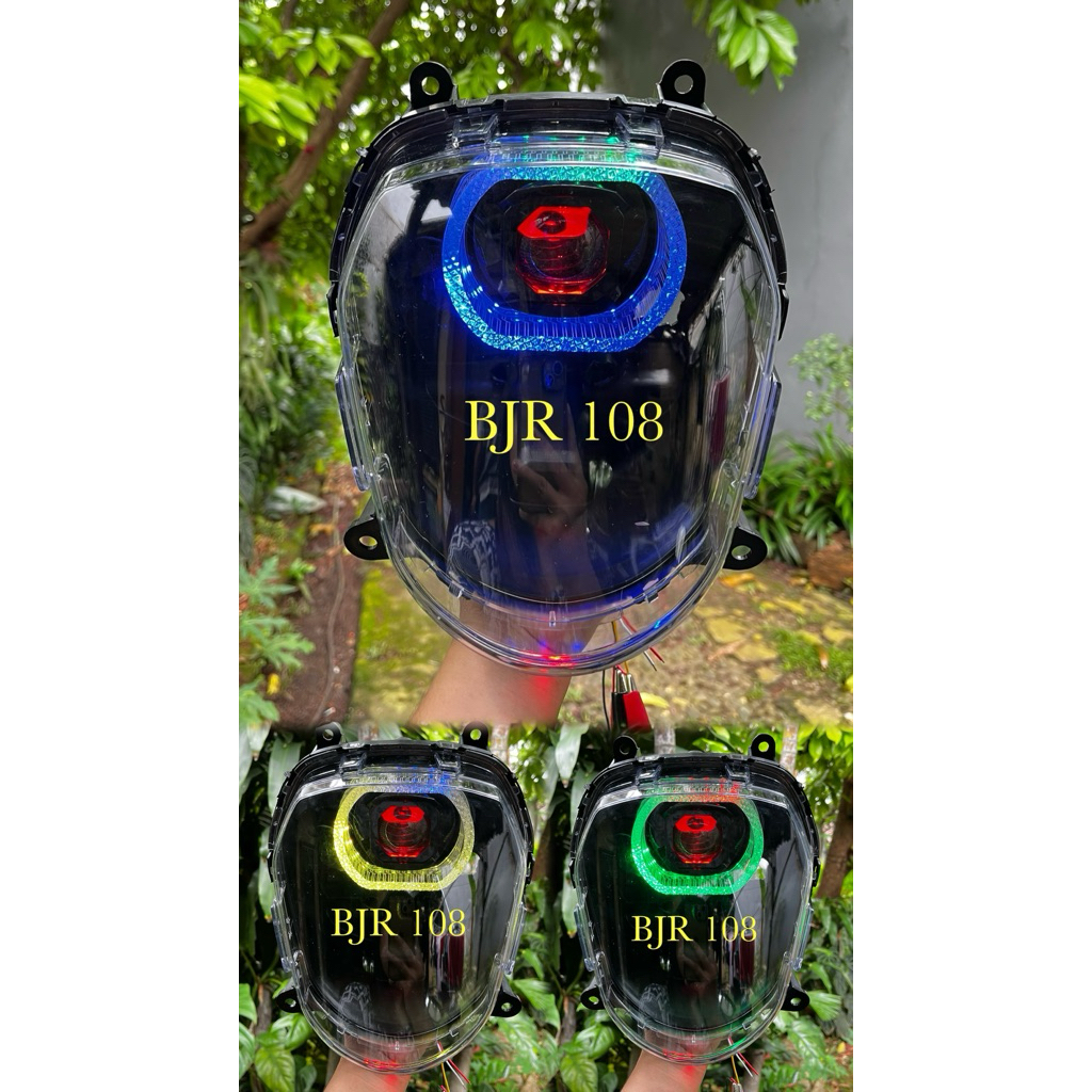 Jual Reflektor depan Honda Genio custom biled metrix RGB Cristal ukuran ...