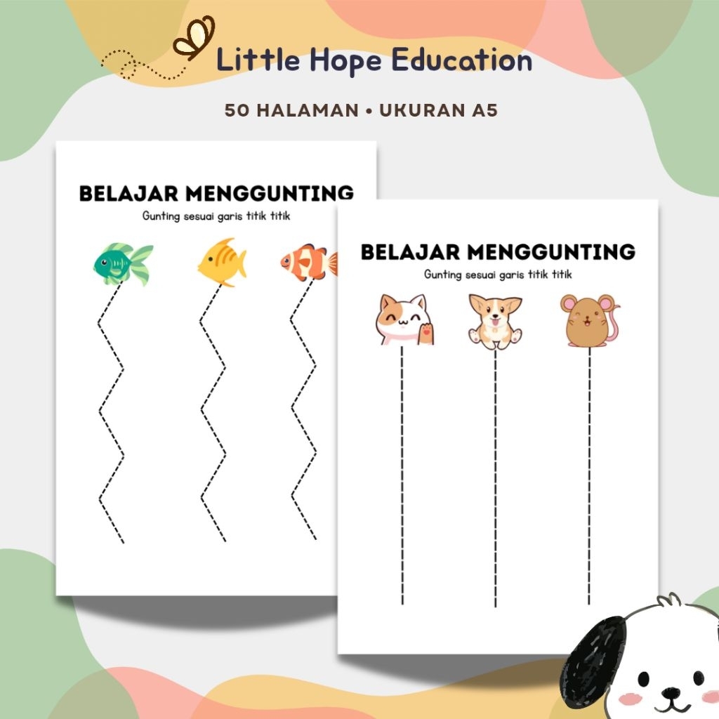 Jual Worksheet Anak Gunting Tempel - Lembar Kerja Aktivitas Motorik ...
