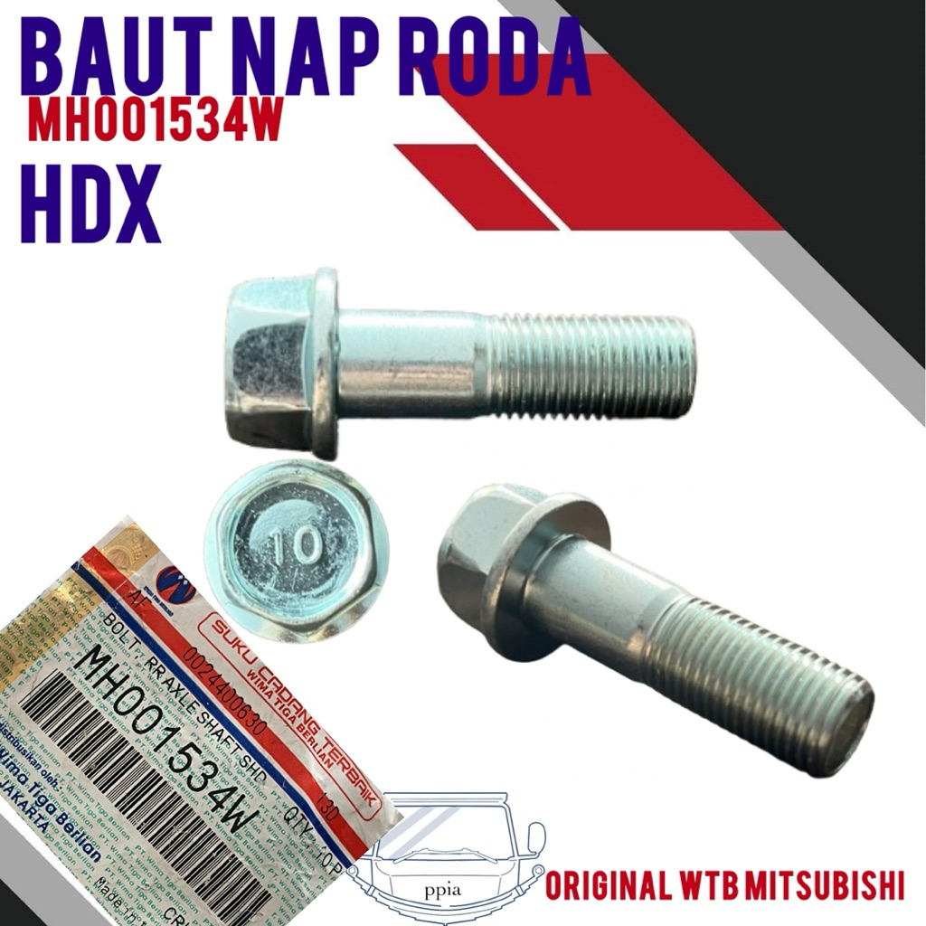 Jual Baut Nap Roda HDX Original MH001534W Baut Nap Roda Canter HDX ...