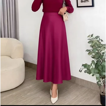 Milea Rok Satin Silk Premium Rok Duyung Satin Maxi Skirt