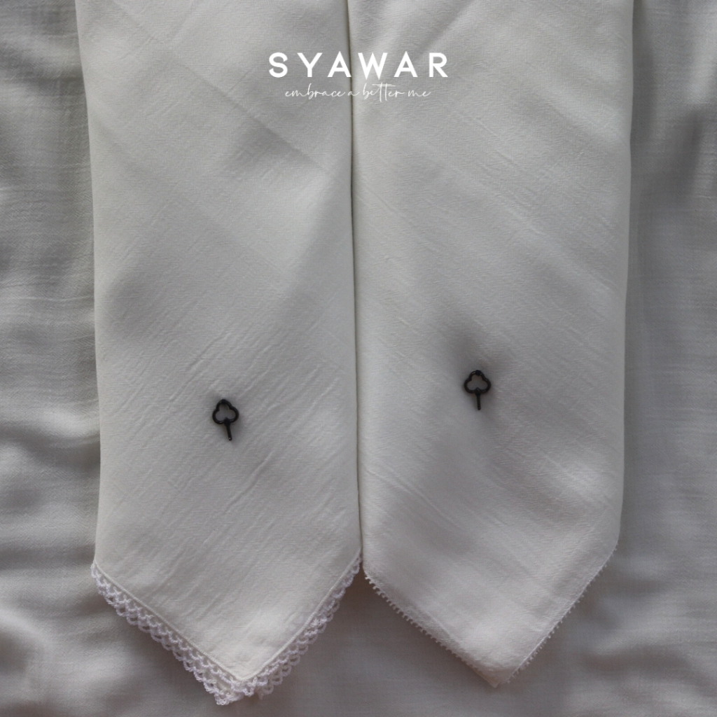 SYAWAR Elara Square Syari Embroidery Hijab Segiempat Zuma Voal Miracle 140x140