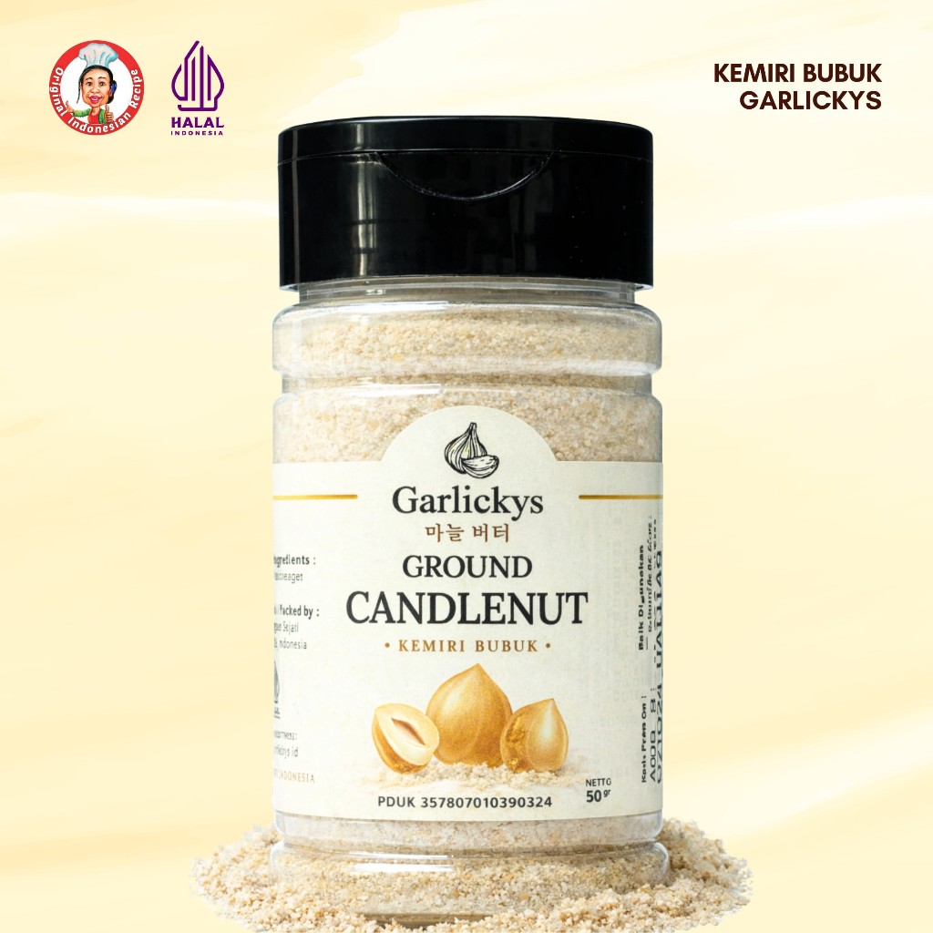 Jual Garlickys Kemiri Bubuk Asli Ground Candlenut Powder Halal / Kemiri ...