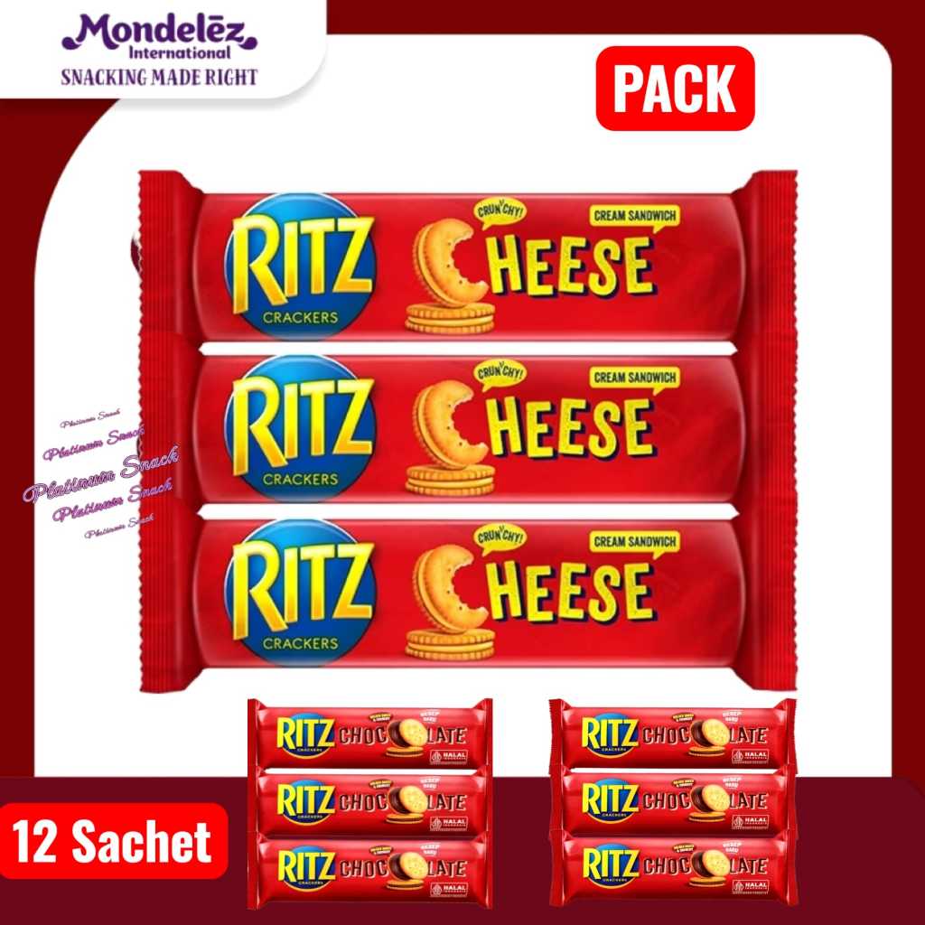 Jual Ritz Golden Baked Crackers Chocolate | Isi 12 Packs | Shopee Indonesia