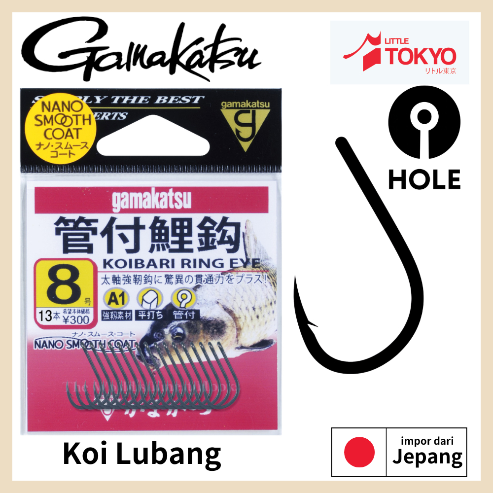 Mata Kail Pancing Gamakatsu KOIBARI RING EYE WITH HOLE Original Japan
