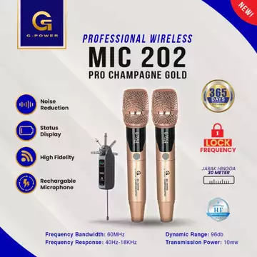 G POWER Microphone Mikrophone 202 PRO Mic Karaoke Meeting Professional Mic Wireless Charger