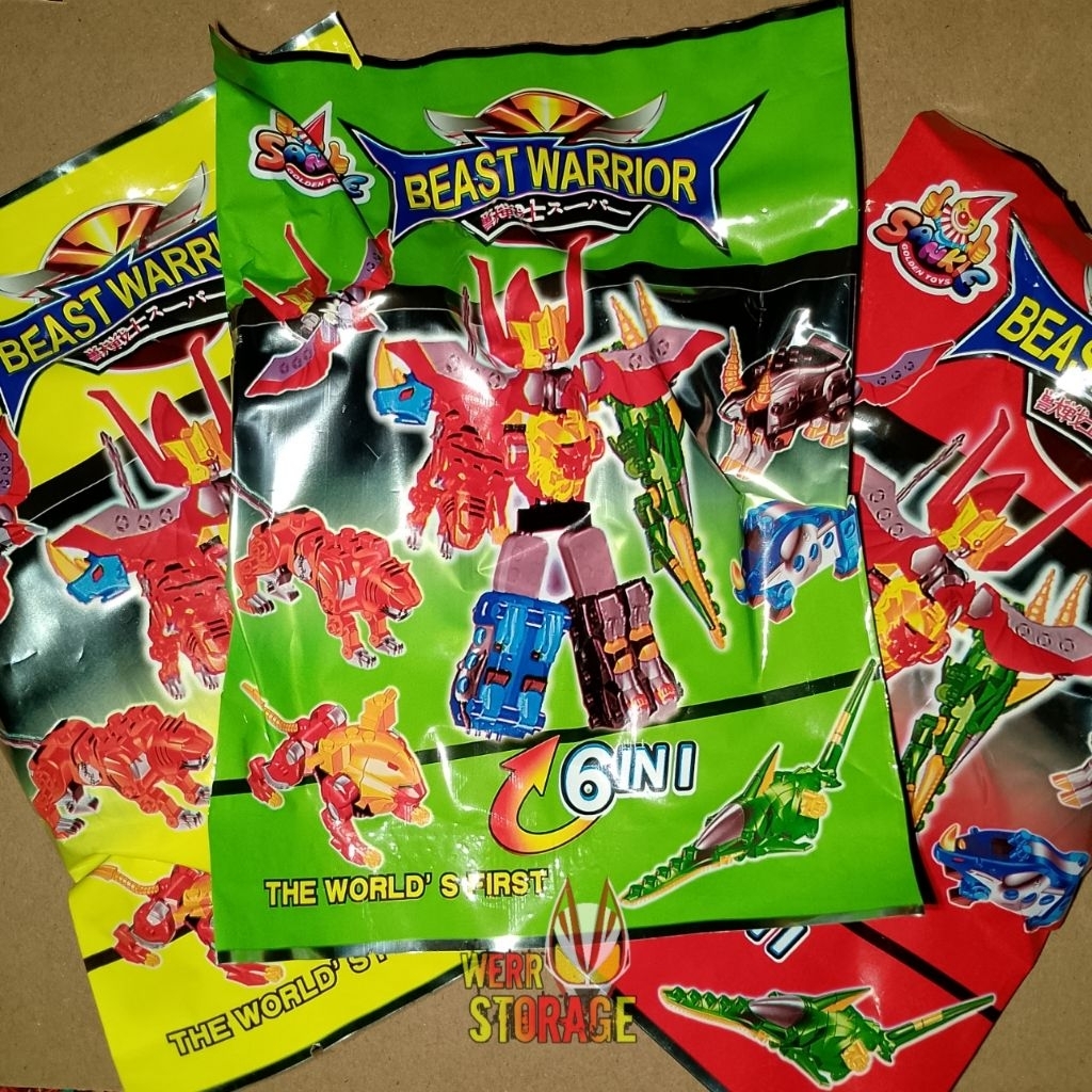 Jual figure mainan jadul robot power rangers beast warrior wild force ...