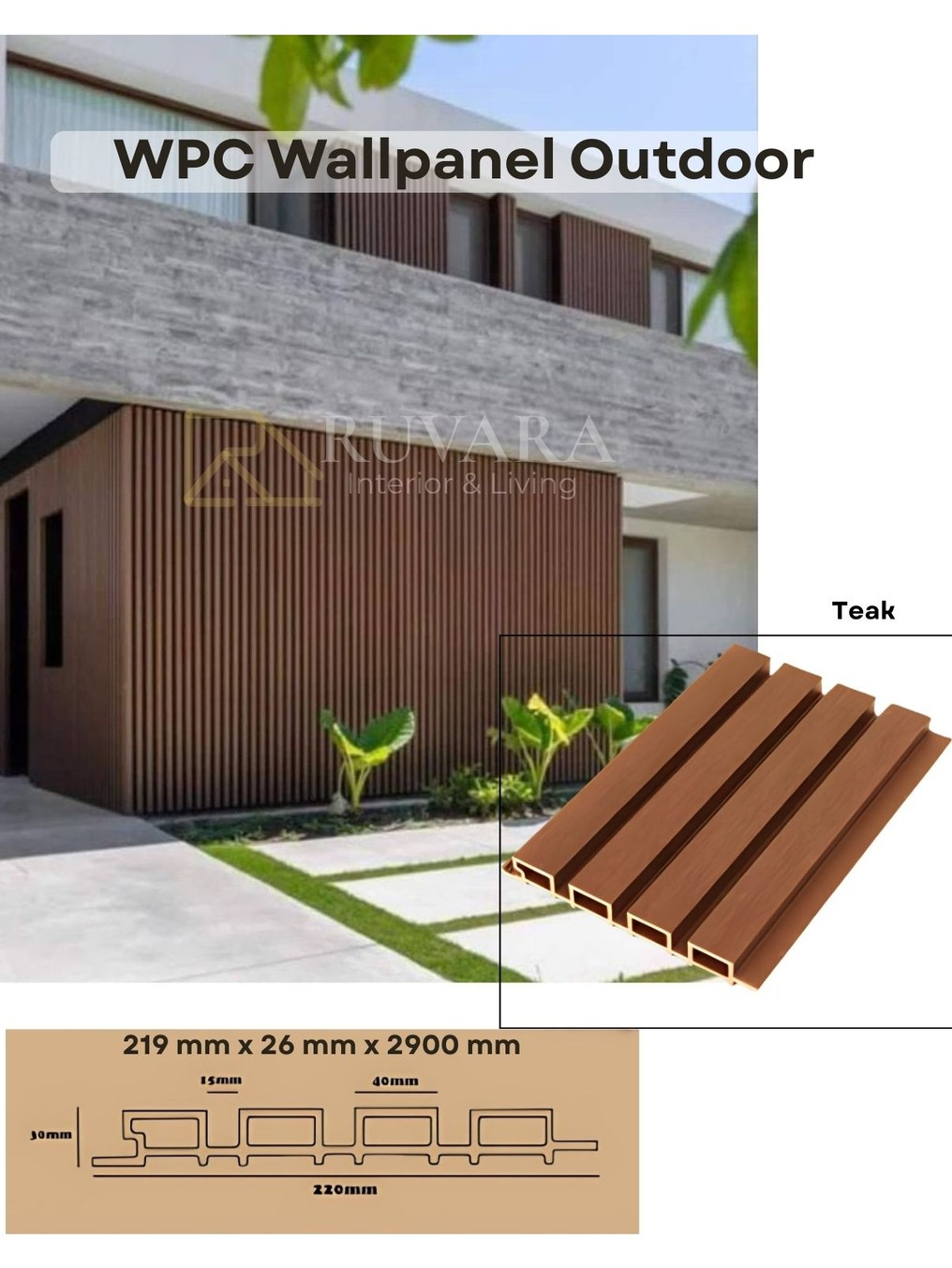 Jual CLADDING WallPanel Outdoor Dinding Pagar Wall Panel Exterior Rumah ...