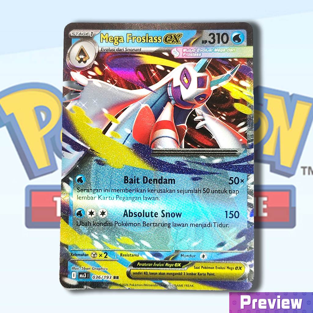 Jual Kartu Pokemon TCG Indonesia - Mega Froslass EX MA3 036/193 RR 100% ...