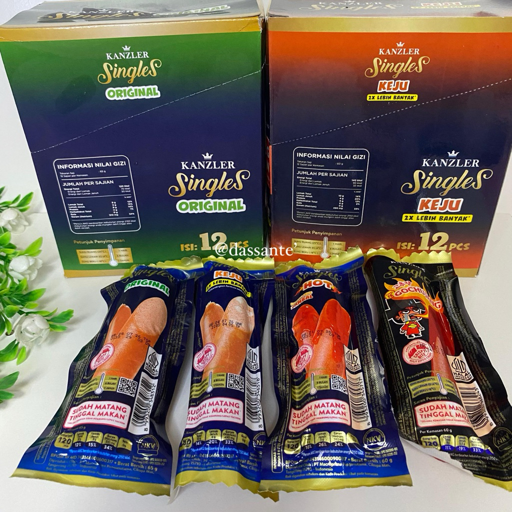 Jual [1 BOX] Sosis/Bakso Kanzler Singles Original/Hot/Keju/Gochujang ...