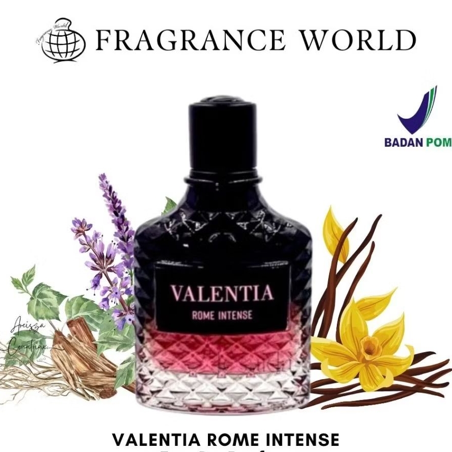 Jual Parfum Fragrance World Valentia Rome Intense for Unisex Extrait De ...
