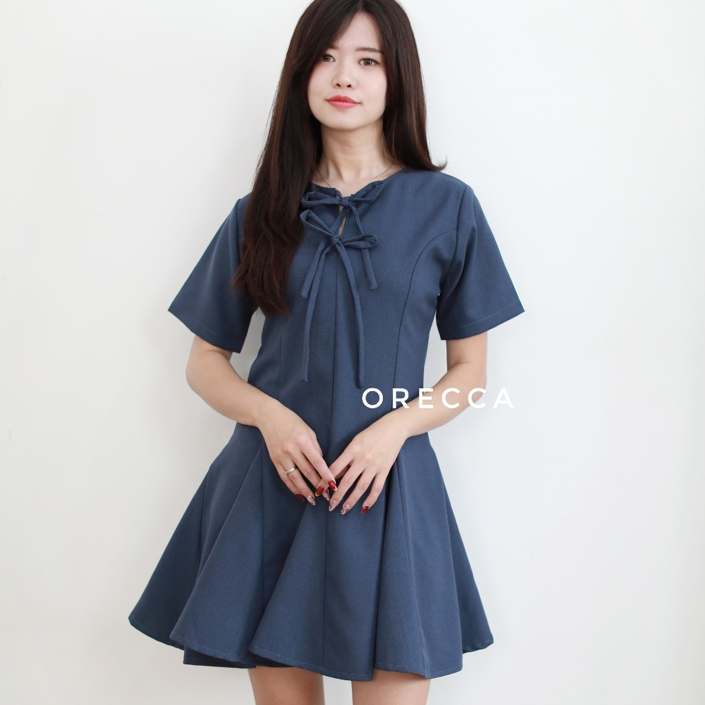 midi dress lengan pendek sifon wanita Model terbaru - Jfashion Moody St. Yves Shell Leaves Midi