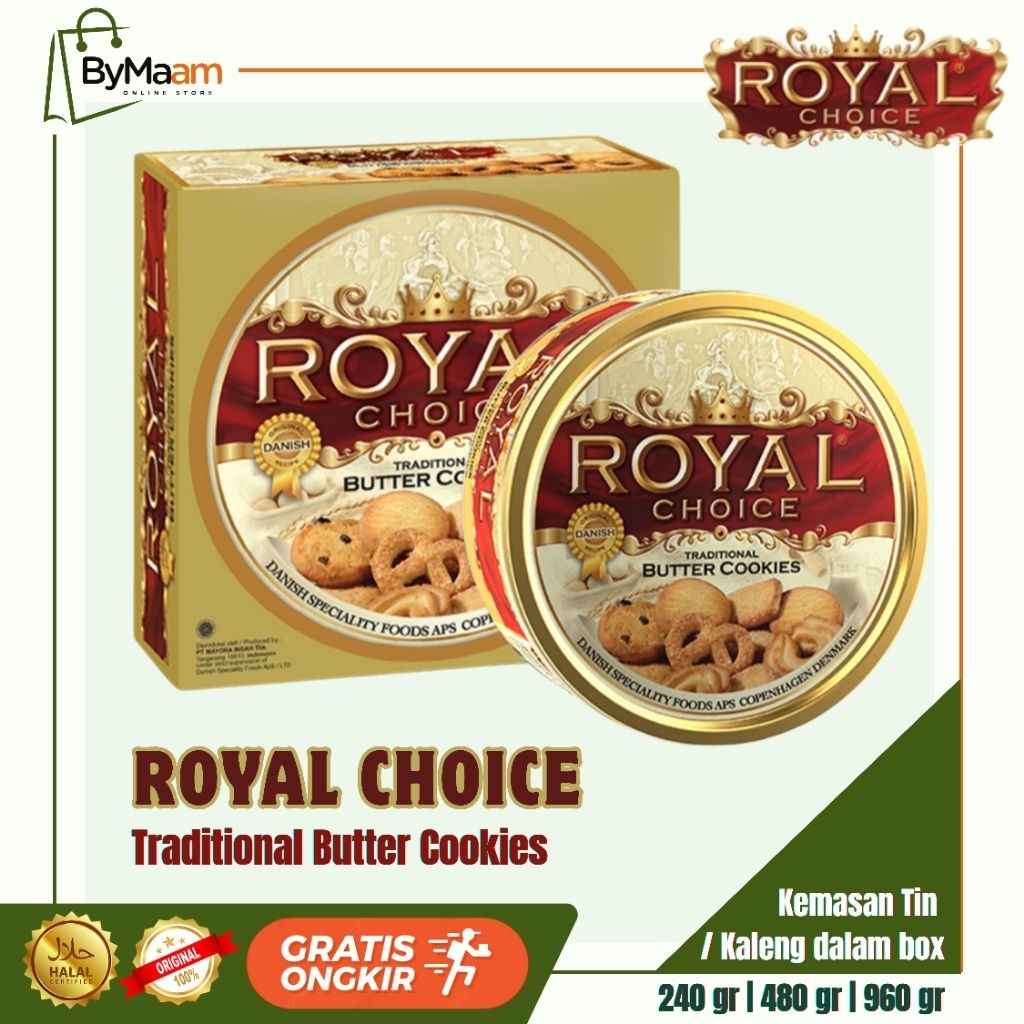 Jual Biskuit Royal Choice Butter Cookies Kaleng 240gr, 480gr, 960gr ...