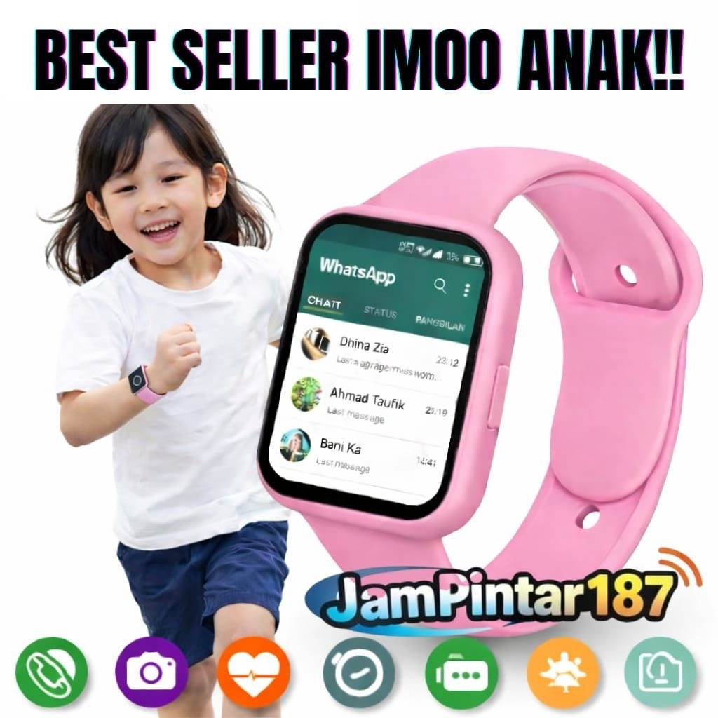 Jual JAM TANGAN ANAK SMARTWATCH IM0 4G BISA WA Y68 D20 T500 ANTI AIR ...