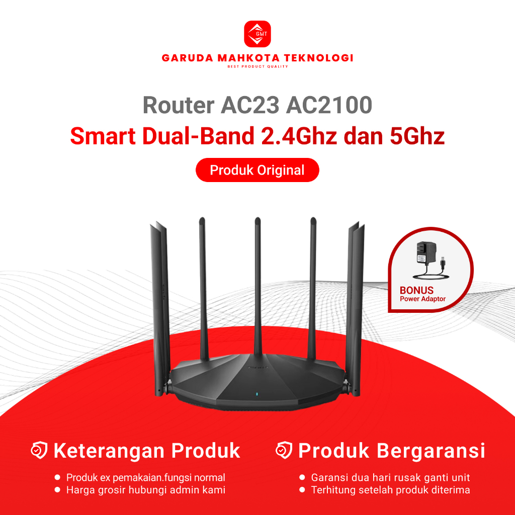 Jual Router Tenda AC23 AC2100 Dual-Band 2.4Ghz dan 5Ghz Wireless WiFi ...