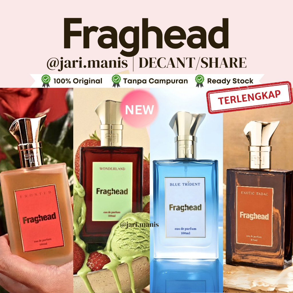 Jual decant share Fraghead Wonderland blue trident exotic tabac no ...