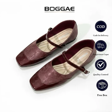 Sepatu Flatshoes Wanita Aesthetic Nyaman Model Tali Gesver Shimmer