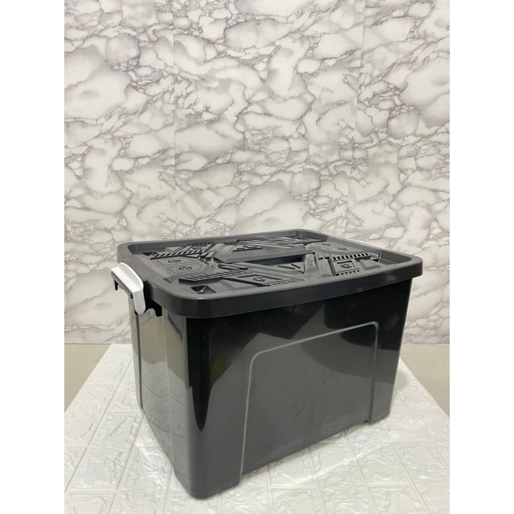 Jual BOX CONTAINER HITAM 50 LITER / BOX CONTAINER 55 Tri J FULL HITAM ...
