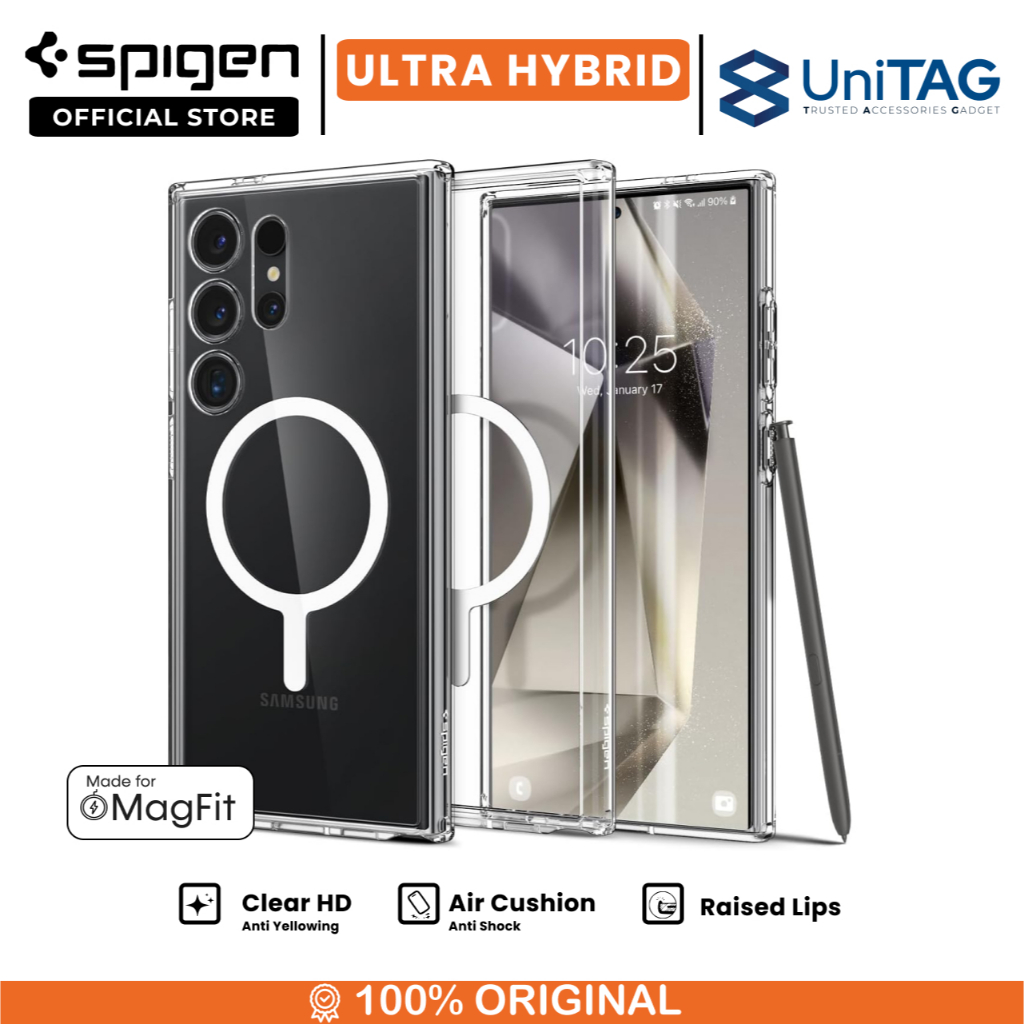 Case for Samsung Galaxy S24 Ultra Plus FE Spigen Ultra Hybrid MagFit Anti  Shock Crack Clear Cover Casing