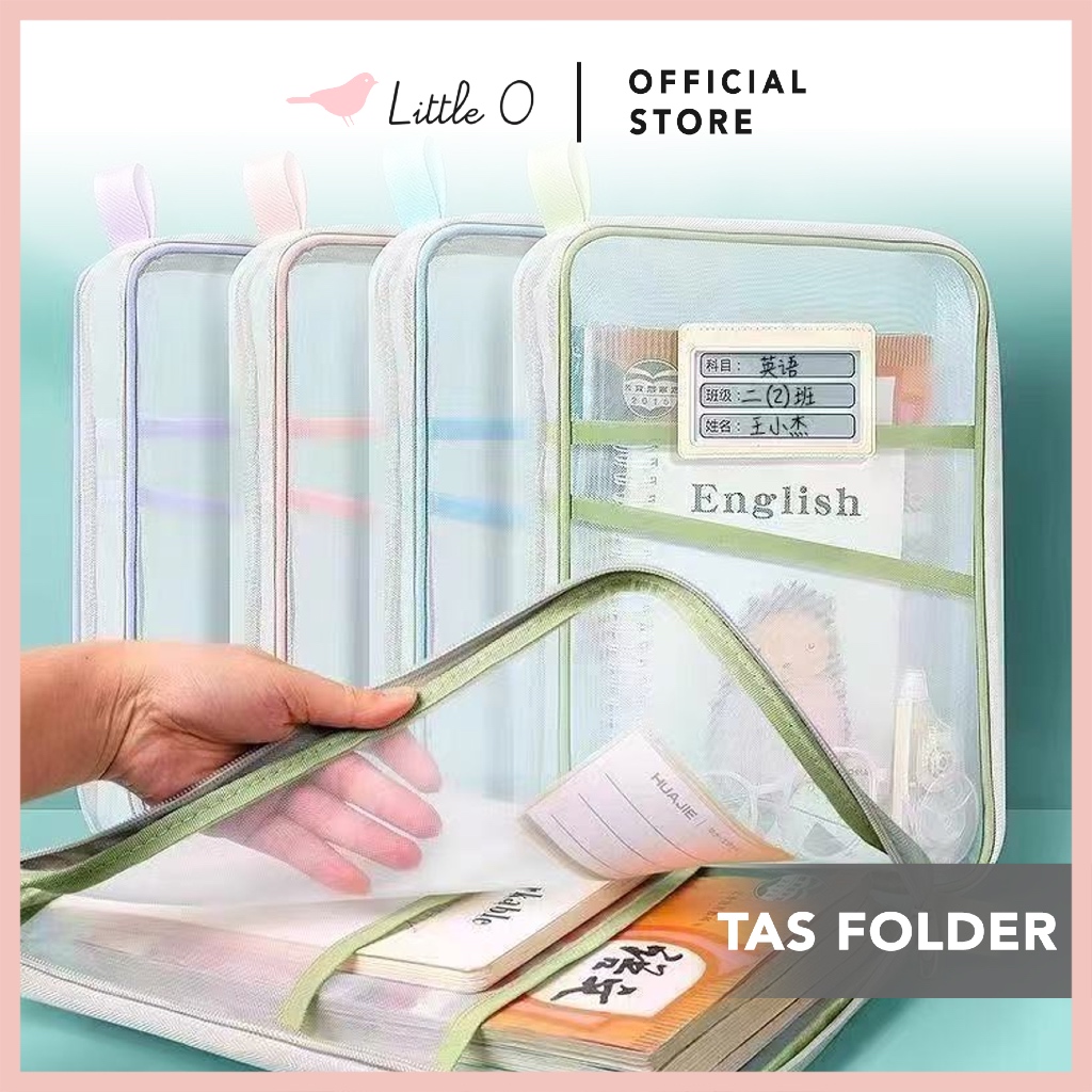 Jual LITTLE O Documen Bag Transparan File Holder Bag File Holder Lucu ...