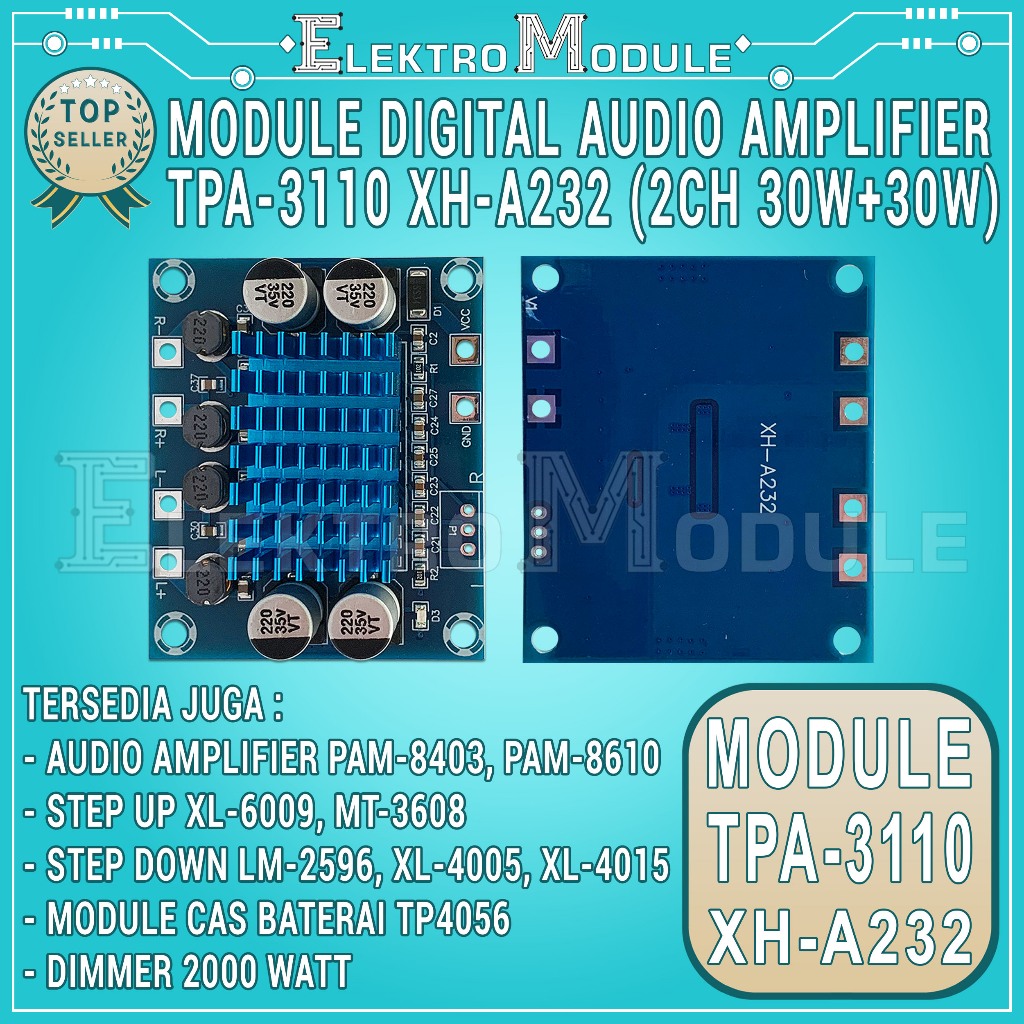 Jual TPA3110 XH-A232 30W+30W 2.0 Channel Digital Stereo Audio Power ...