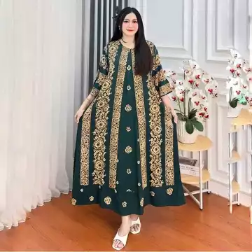 Tamala Dress Jumbo Rayon Premium Daster Super Jumbo Nyaman Untuk Busui