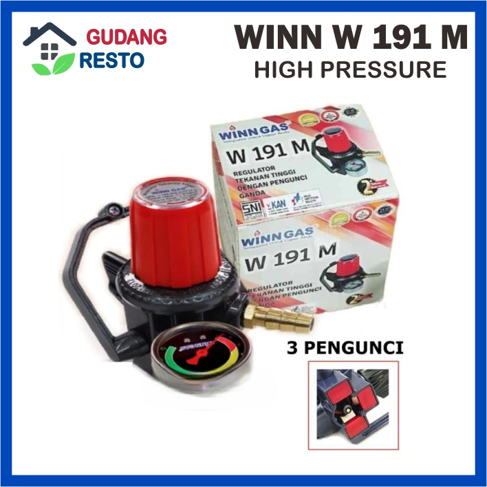 Jual Regulator Gas High Pressure WINN W 191 M / W 181 M Kepala LPG ...