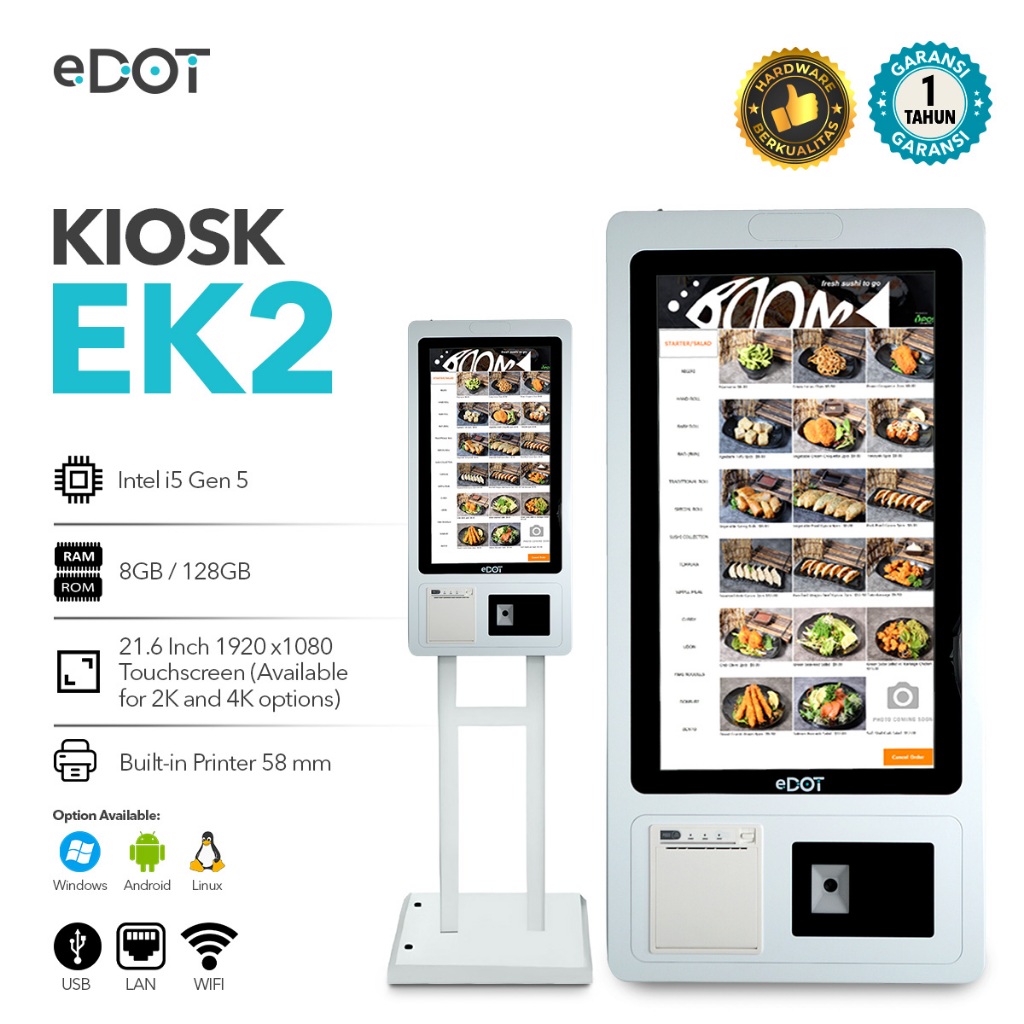 Jual Edot KIOSK Ek2 - Digital Self Order Kiosk - Mesin Kasir All in One ...