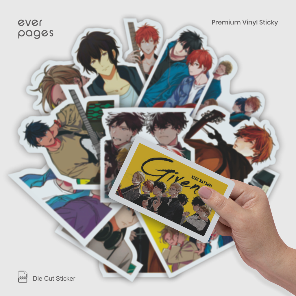 Jual (25 pcs) Sticker Manga Given Waterproof - Laptop, Tumblr, Buku, HP ...