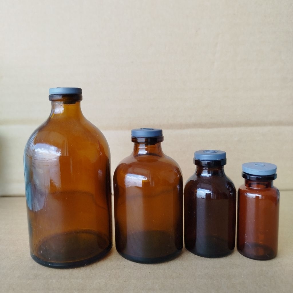 Jual Vial Bottle/ Botol Sampel/ Botol Infus Coklat/ Amber 100ml, 50ml ...