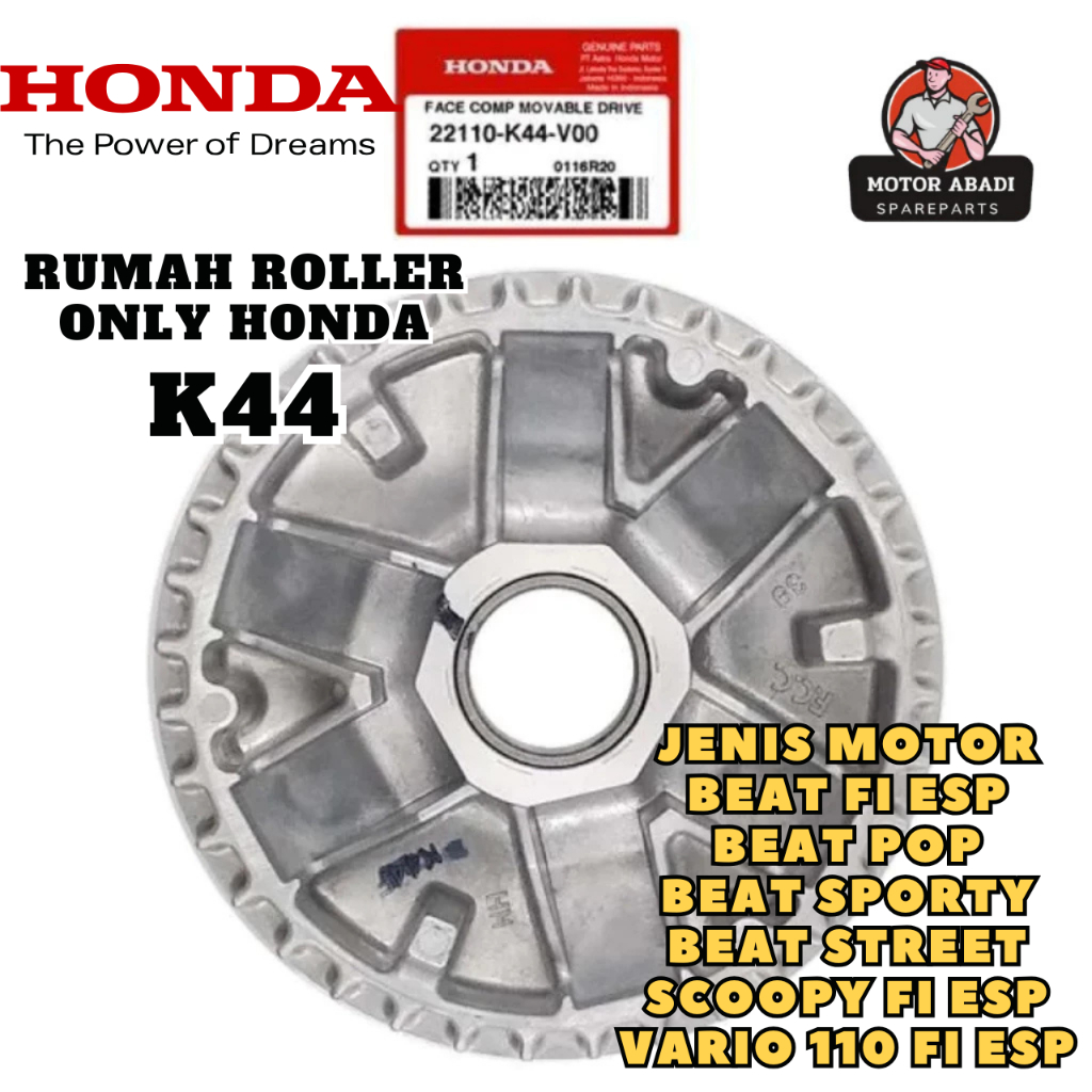 Jual 22110-K44-V00 ORIGINAL RUMAH ROLLER ONLY K44 HONDA BEAT FI ESP ...
