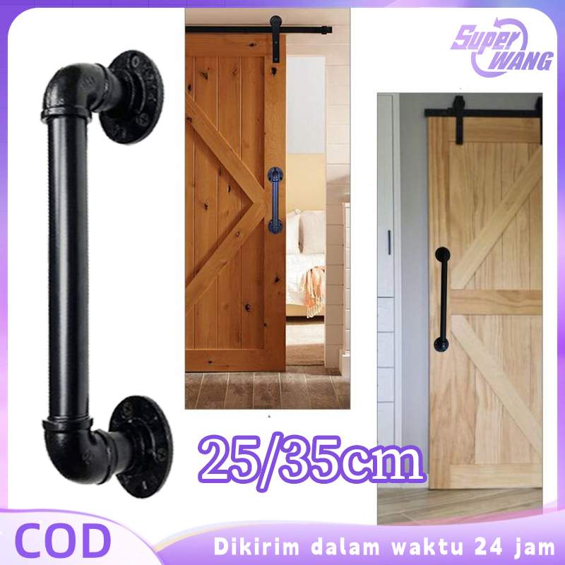 Jual 25/35cm Handle Pintu Minimalis Gagang Pintu Besi Industrial Handle ...