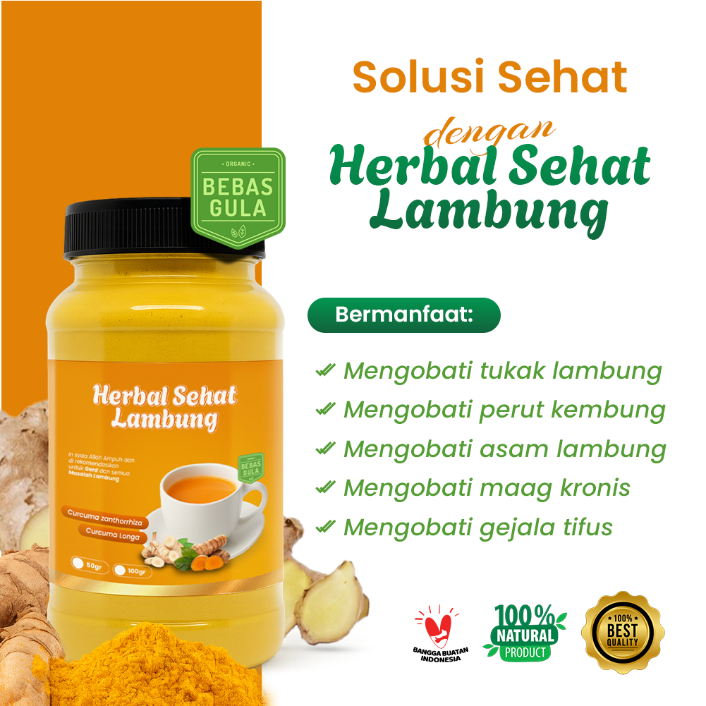 Herbal Sehat Lambung 100gram Biang Kunyit Biang Temulawak ASLI Ampuh Penyembuh Asam Lambung Kronis GERD Anxiety Pencernaan Kronis Lambung Akut Kumat Lambung