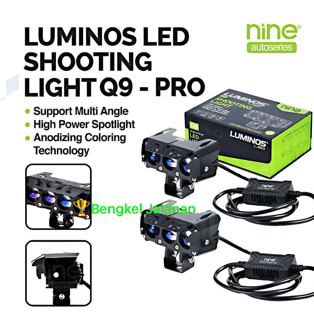 Jual LAMPU TEMBAK SQL 3 MATA Q9PRO LUMINOS 3mata BLUE LENS 80 WATT ...