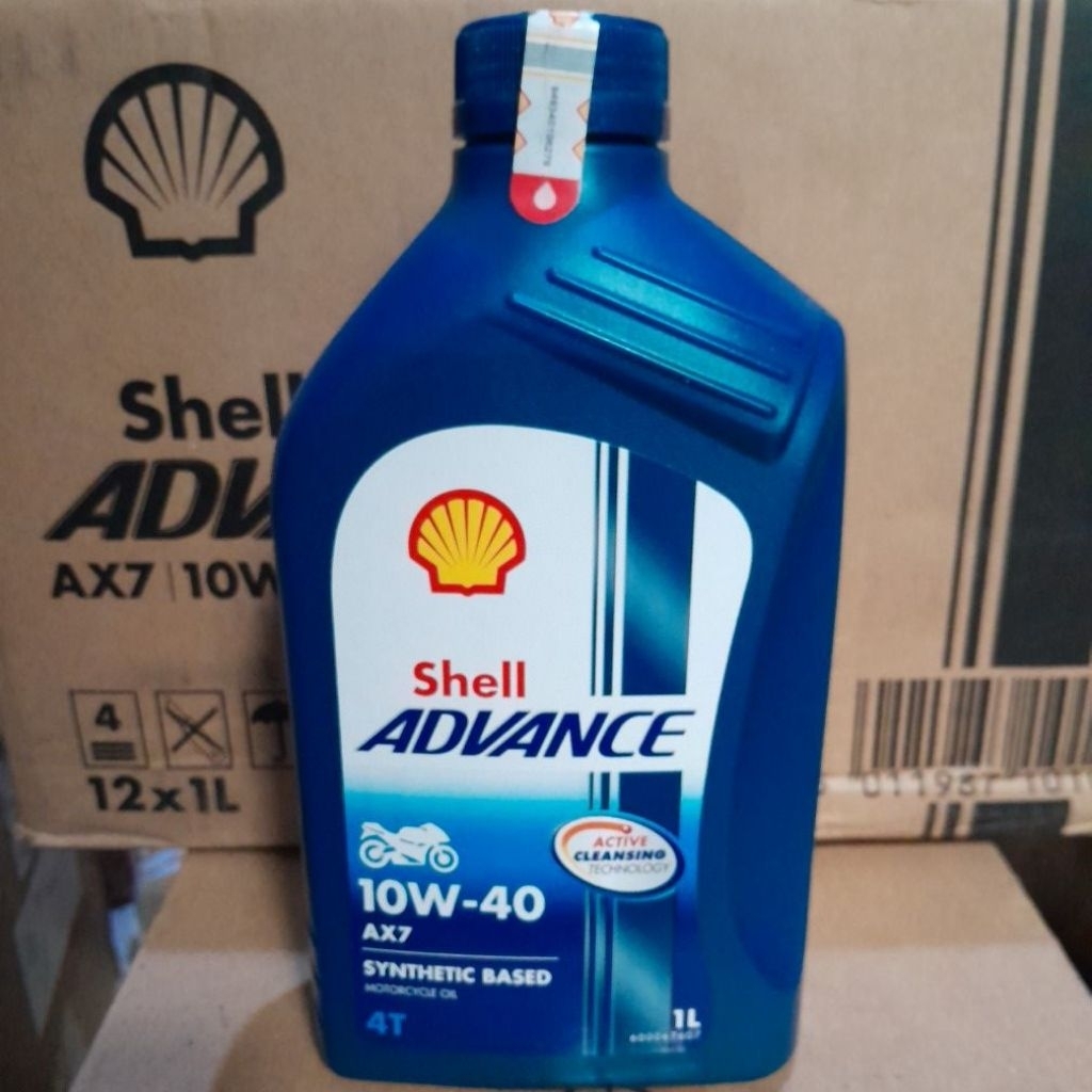 Jual OLI SHELL ADVANCE 4T AX7 10W-40 1.LITER API SN JASO MA 2 ORIGINAL ...